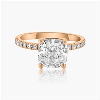 14K ROSE GOLD 3.00CT DIAMOND RING