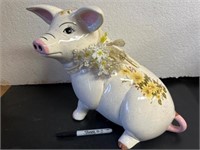 Ceramic Piggy Bank - Signed B. Fields