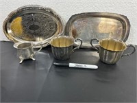 Vintage Silver Plated Sugar-Creamer Set