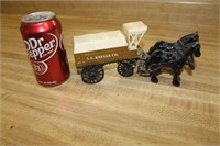 CAST IRON REPOP WAGON AND HORSES