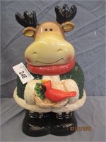 Holiday Moose Cookie Jar