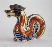 ROYAL CROWN DERBY PAPERWEIGHT - DRAGON