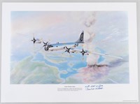 PAUL TIBBETS SIGNED ENOLA GAY ATOMIC WARFARE LITHO