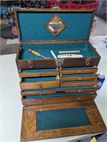 Antique Atlas Oak 7-Drawer Machinist Toolbox