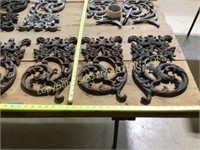 6 Cast Iron decorative fire place? Irons