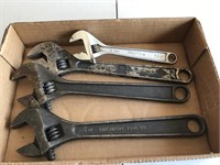 4 Large Crescent Wrenches