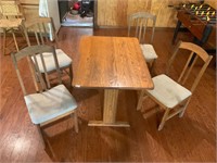 Table and 4 chairs- sizes in pics