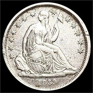 1839 Seated Liberty Dime ABOUT UNCIRCULATED