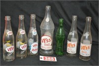Vintage Vess soda bottles
