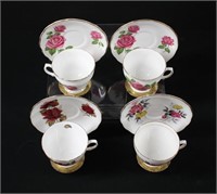 4pc Royal Vale Tea Cups & Saucers