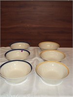 Lot of 6 Stoneware 9" Bowls