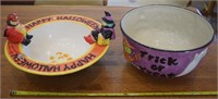 Sakura & Lotus Halloween ceramic candy bowls