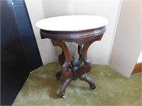 Antique Marble Top Lamp Stand