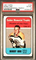 1967 Topps Hockey #118 Bobby Orr Calder PSA 6 EXMT