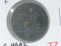 1812 (f) Lower Canada 1/2 Penny Token