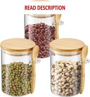 $24 3 Sets 17oz Glass Jars with Bamboo Lid