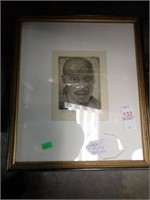 FRAMED ROBERT BENNEY SKETCH 13x11