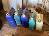 5 PLASTIC WATER CANS