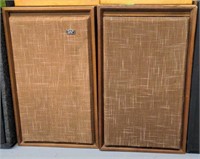 Pair of Vtg. JVC house speakers 12"x15"x25"