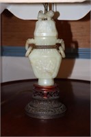 Chinese Export jadeite stone lamp (possible