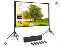 Portable Projector Screen with Stand, 150 inch