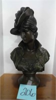Woman Bust Bronze Sculpture