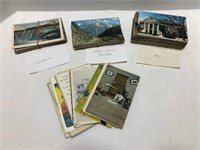 TRAY: ASSORTED VINTAGE POSTCARDS;