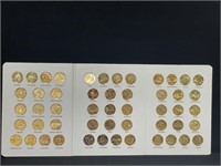 BOOK OF (15) GOLD-OLATED STATE QUARTERS