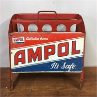 Rare & Original Ampol Rack and Sign