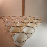 Fire King set of 15 teacups