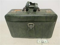 Vintage Sapro Green Suitcase - As Shown