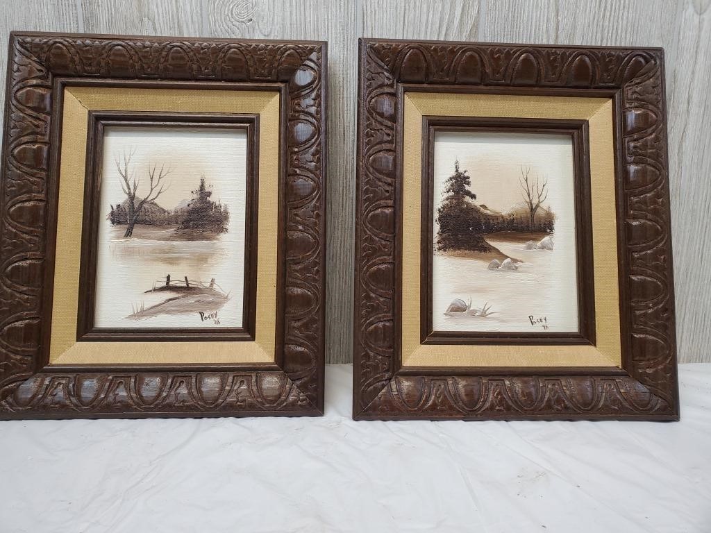 Posey Nature Paintings/Nice Wood Frames