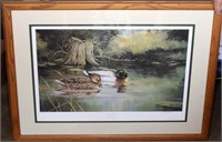 wildlife print framed & matted "Back Pond