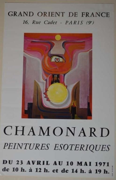 VINTAGE 1971 FRENCH ART EXHIBITION POSTER