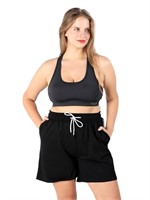 P3433  POSESHE Plus Size High Waist Yoga Sweatpant
