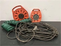 2 SELF WINDING EXT. CORDS - PLUS MISC. ITEMS