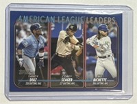 2024 Topps AL Leaders #149 Bichette/Diaz/Seager!