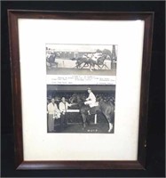 1953 framed photo of a horse winning the 7th