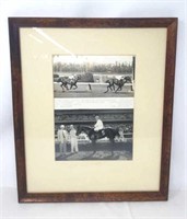 1957 framed photo of a horse winning the 6th