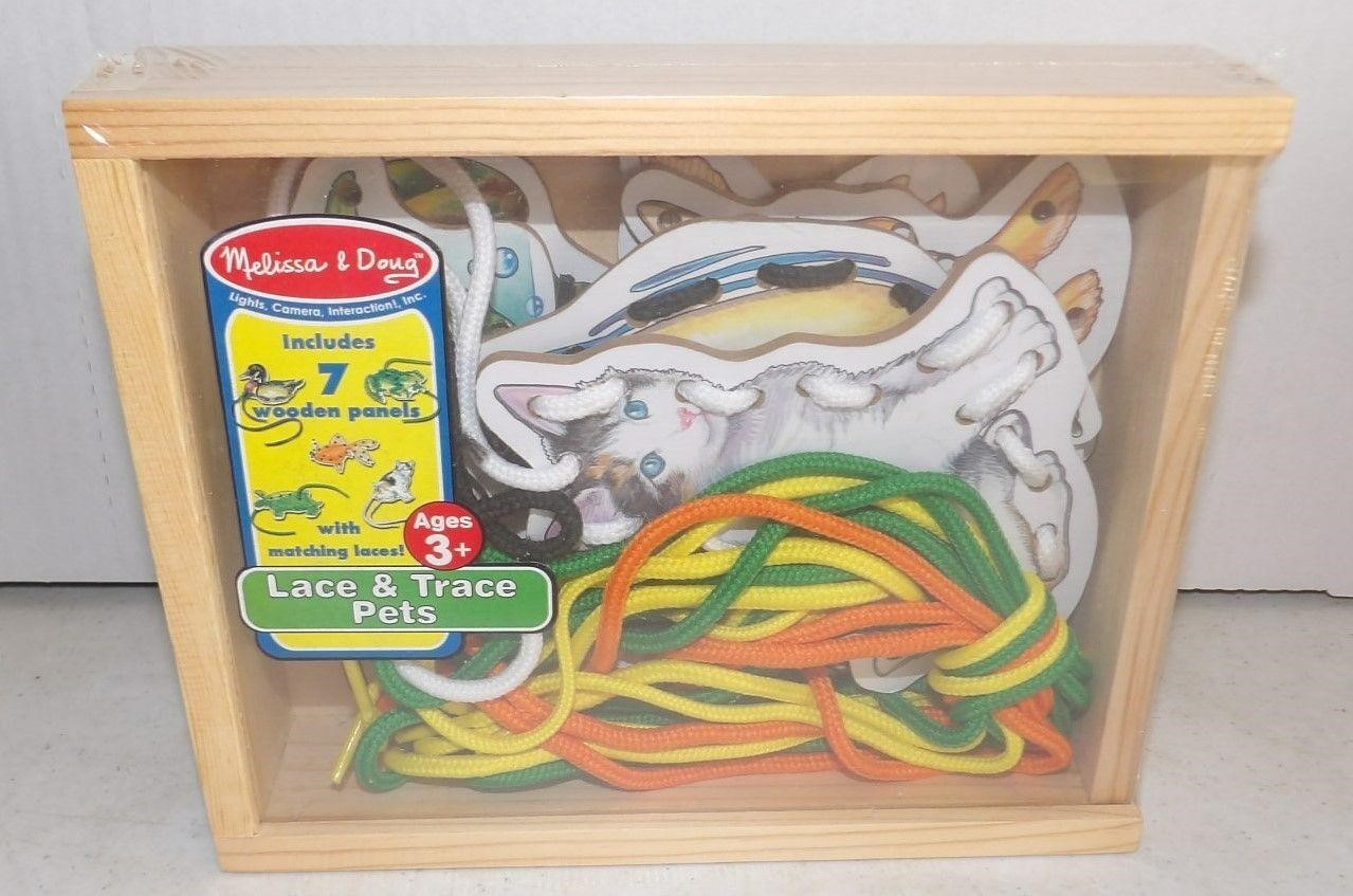 Melissa & Doug Lace & Trace Pets Wooden Set