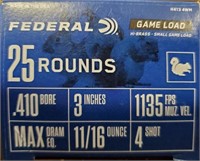 FEDERAL .410 3" 4 SHOT 25 RDS