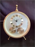 Vintage Bulova Weather Station Wind Up Alarm Clock