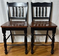 2 Counter Height Bar Stools Cherry Stain