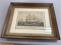 Clipper Ship, Sweepstakes! Framed Nautical Ship