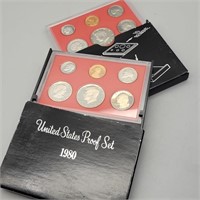 2- 1980 UNITED STATES PROOF SETS