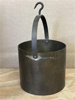 Brass Vessel with Hooked Handle 4.75” x 4.25”