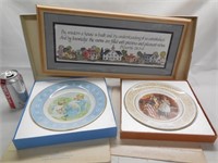 Picture, Betsy Ross & Tenderness Avon Plates