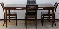 PIER 1 IMPORTS Wooden Table & 4 Chairs