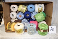 NEW/OLD STOCK KNIT/CROSHEEN YARN/THREAD BOX LOT