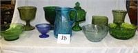 MOON & STAR GLASS WARE - VASES, BOWLS, COVERED DIS
